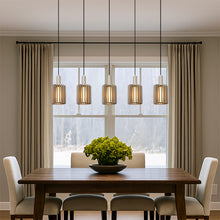 Cargar imagen en el visor de la galería, Lámpara colgante aluminio taupe 5 luces E27 - LULC0336