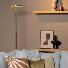 Cargar imagen en el visor de la galería, Lámpara de pie metal oro Ø28x1,74 cm 21W 2700K - LULP0099