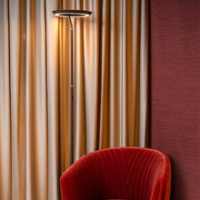 Cargar imagen en el visor de la galería, Lámpara de pie metal negro Ø28x1,74 cm 21W 2700K - LULP0100