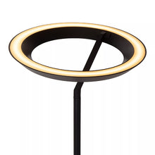 Cargar imagen en el visor de la galería, Lámpara de pie metal negro Ø28x1,74 cm 21W 2700K - LULP0100