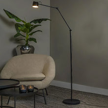 Cargar imagen en el visor de la galería, Lámpara de pie metal negro Ø25x14,3 cm 8W LED - LULP0115