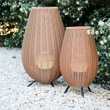 Cargar imagen en el visor de la galería, Lámpara sobremesa PVC negro natural Ø30x50 LED 3W IP44 - LULS0145