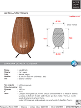 Cargar imagen en el visor de la galería, Lámpara sobremesa PVC negro natural Ø30x50 LED 3W IP44 - LULS0145