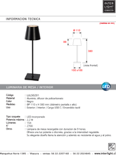 Cargar imagen en el visor de la galería, Lámpara de mesa aluminio negro táctil 2,2W LED - LULS0201
