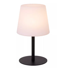 Cargar imagen en el visor de la galería, Lámpara de mesa metal negro plástico opal recargable LED 2W - LULS0218