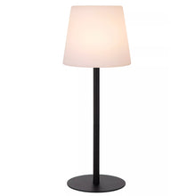 Cargar imagen en el visor de la galería, Lámpara de mesa metal negro plástico opal recargable LED 2W - LULS0218