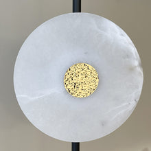 Cargar imagen en el visor de la galería, Lámpara de pie vidrio alabastro metal negro Ø25cm LED 15W - ONLP0014