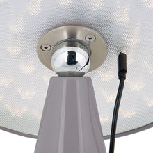 Cargar imagen en el visor de la galería, Lámpara sobremesa melamina gris recargable USB Ø23x26 cm 4W LED - PGLS0038