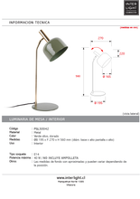 Cargar imagen en el visor de la galería, Lámpara sobremesa metal verde olivo dorado Ø19.5x56 cm E14 - PGLS0042
