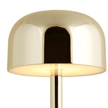 Cargar imagen en el visor de la galería, Lámpara sobremesa metal recargable dorado Ø12,5x24,5 cm LED - PGLS0061