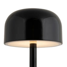 Cargar imagen en el visor de la galería, Lámpara sobremesa metal recargable negro 24,5 cm LED- PGLS0063