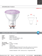 Cargar imagen en el visor de la galería, Ampolleta inteligente luz cálida fria y rgb dimeable 4,7W - PHAM0054