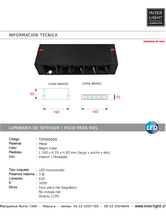 Cargar imagen en el visor de la galería, Foco metal negro para riel magnético LED 7W 220V - TDFO0006