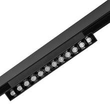 Cargar imagen en el visor de la galería, Foco dirigible aluminio para riel magnético negro LED 12W 48V - TDFO0011