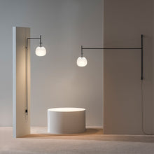 Cargar imagen en el visor de la galería, Aplique metal negro vidrio G4 120X80 cm - TOAP0081