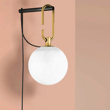 Cargar imagen en el visor de la galería, Aplique metal bola negro bronce Ø20x42 cm E27 - TOAP0088