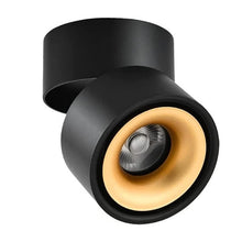 Cargar imagen en el visor de la galería, Foco sobrepuesto dimeable aluminio negro dorado Ø 10 cm LED 12W - TOFO0079