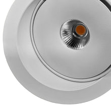 Cargar imagen en el visor de la galería, Foco embutido basculante aluminio blanco dimeable Ø12 cm LED 9W - TOFO0080