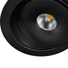 Cargar imagen en el visor de la galería, Foco embutido basculante aluminio negro dimeable Ø12 cm LED 9W - TOFO0081