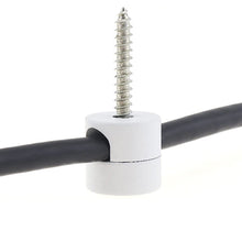 Cargar imagen en el visor de la galería, Soporte blanco para cable eléctrico - TOSO0001