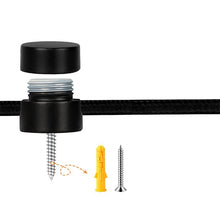 Cargar imagen en el visor de la galería, Soporte negro para cable eléctrico - TOSO0002