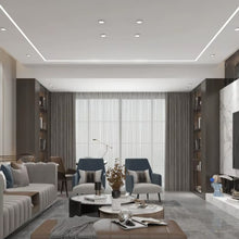 Cargar imagen en el visor de la galería, Soporte cinta LED aluminio negro con difusor policarbonato opal 2 metros - UMPE0001