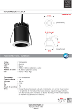 Cargar imagen en el visor de la galería, Foco embutido aluminio blanco 10º 7W LED - VKFO0009