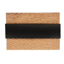 Cargar imagen en el visor de la galería, Apliqué madera nativa calada natural con negro LED 10W - ZIAP0001