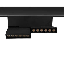 Cargar imagen en el visor de la galería, Foco aluminio doble negro para riel magnetico 23 cm LED 12W - ARFO0014
