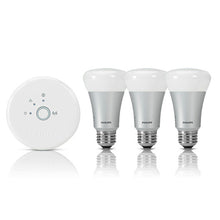 Cargar imagen en el visor de la galería, Ampolleta luz cálida, fría, RGB E27 3 x 9W + kit control - PHAM0028