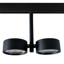 Cargar imagen en el visor de la galería, Foco doble magnético para riel metal negro LED 2 x 8W - ARFO0021