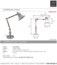 Cargar imagen en el visor de la galería, Lámpara sobremesa metal madera plata envejecida Ø15x48 cm E14 - DCLS0005