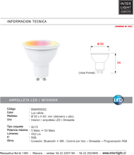 Cargar imagen en el visor de la galería, Ampolleta RGB LED GU10 - DOAM0002