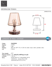 Cargar imagen en el visor de la galería, Lámpara sobremesa Transloetje café recargable - FALS0004