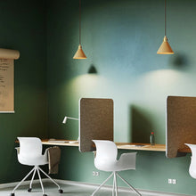 Cargar imagen en el visor de la galería, Lámpara colgante metal color madera clara Ø20 cm E27 - GOLC0006