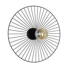 Cargar imagen en el visor de la galería, Apliqué metal negro circular Ø45 cm E27 - LGAP0114

