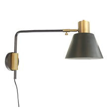 Cargar imagen en el visor de la galería, Apliqué metal bronce negro Ø18x53,5x37 cm E27 - LGAP0110