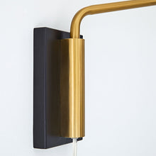 Cargar imagen en el visor de la galería, Apliqué metal dorado negro Ø35x90x34 cm E27 - LGAP0111
