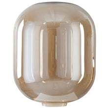 Cargar imagen en el visor de la galería, Lámpara de pie vidrio metal ámbar negro Ø44x1,40 cm E27 - LGLP0018