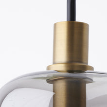 Cargar imagen en el visor de la galería, Apliqué metal negro vidrio Ø16x56 cm E27 - LLAP0070