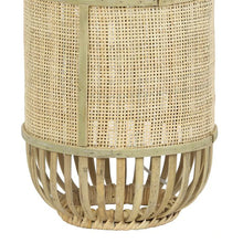 Cargar imagen en el visor de la galería, Lámpara sobremesa ratán pantalla tela Ø 23x62 cm E27 - LLLS0213