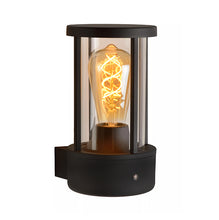 Cargar imagen en el visor de la galería, Apliqué aluminio grafito exterior IP44 con sensor Ø 12x21,8 cm E27 - LUAP0042