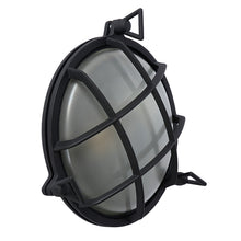 Cargar imagen en el visor de la galería, Apliqué Aluminio vidrio negro exterior IP 65 Ø 22x 23,5 cm E27 - LUAP0095
