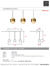 Cargar imagen en el visor de la galería, Lámpara colgante metal vidrio empavonado bronce 1,06 3 luces cm E27 - LULC0193