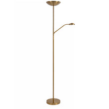 Cargar imagen en el visor de la galería, Lámpara de pie metal lector oro mate Ø 25,4x1,80 cm LED 20W 4W - LULP0065