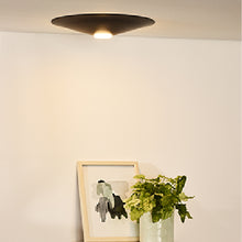 Cargar imagen en el visor de la galería, Plafón metal negro Ø 35x5 cm LED 12W - LUPL0038