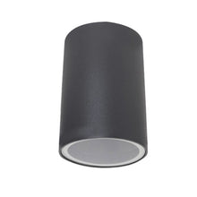 Cargar imagen en el visor de la galería, Foco metal vidrio templado negro sobrepuesto IP44 Ø 6x9 cm GU10 - MUFO0082
