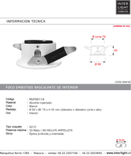 Cargar imagen en el visor de la galería, Foco embutido aluminio blanco óptica profunda Ø9x4,5 cm GU10 - MUFO0116