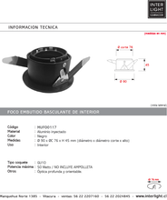 Cargar imagen en el visor de la galería, Foco embutido aluminio negro óptica profunda Ø9x4,5 cm GU10 - MUFO0117