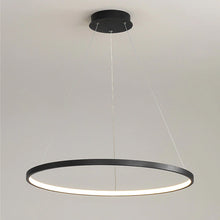 Cargar imagen en el visor de la galería, Lámpara colgante aluminio negro aro Ø 80 cm LED 48W - OYLC0003